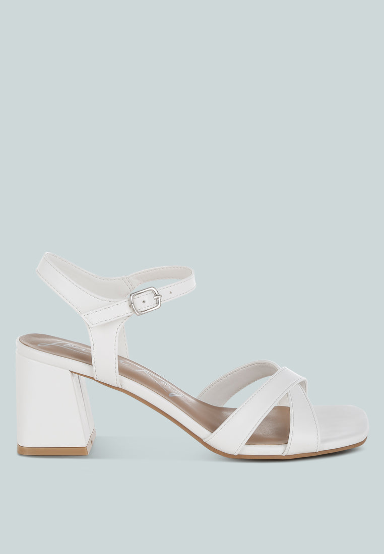 Square Toe Block Heel Sandals By RUW1