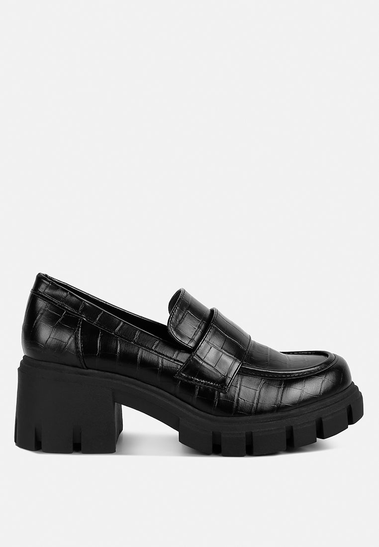 Buy Benz Chunky Block Heel Loafers Online | London Rag USA