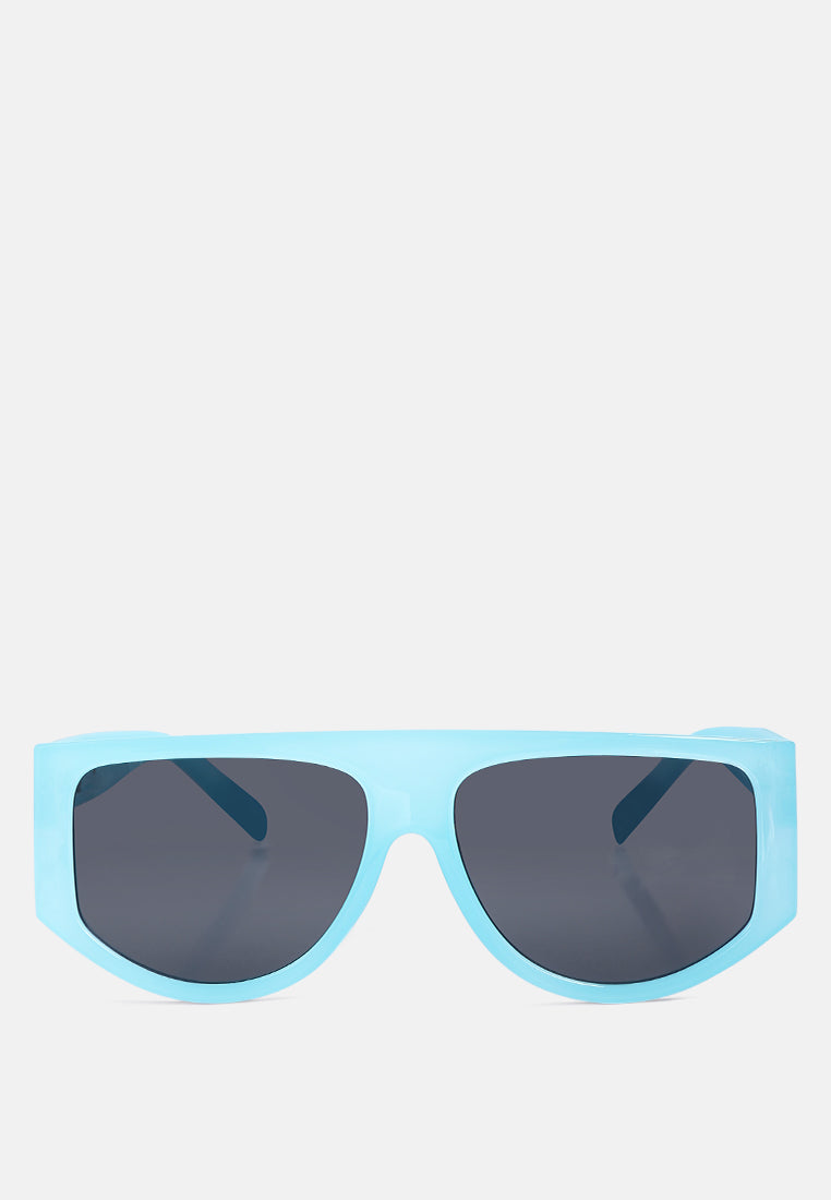 Flat top 2024 frame sunglasses