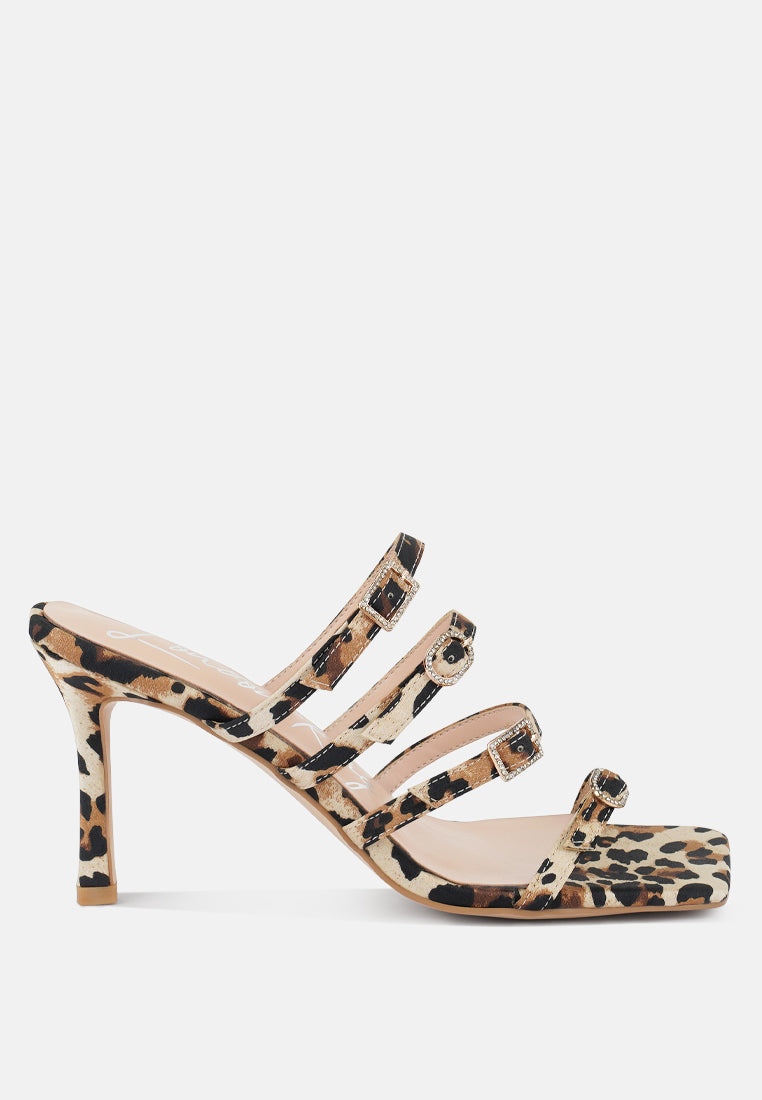 Diamante Buckled Mid Heel Pumps - 6cm main image 1
