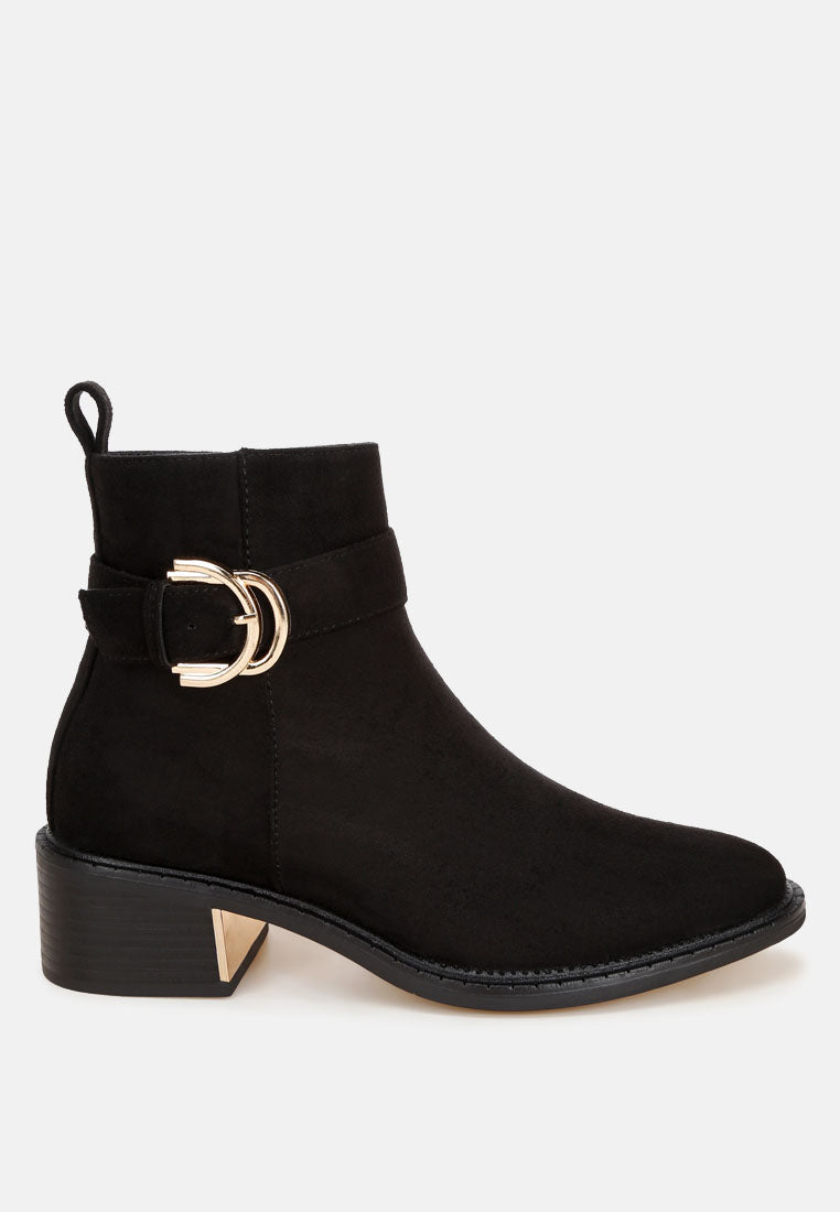 Winifred Harness Detail Block Heel Boots#color_black-suede