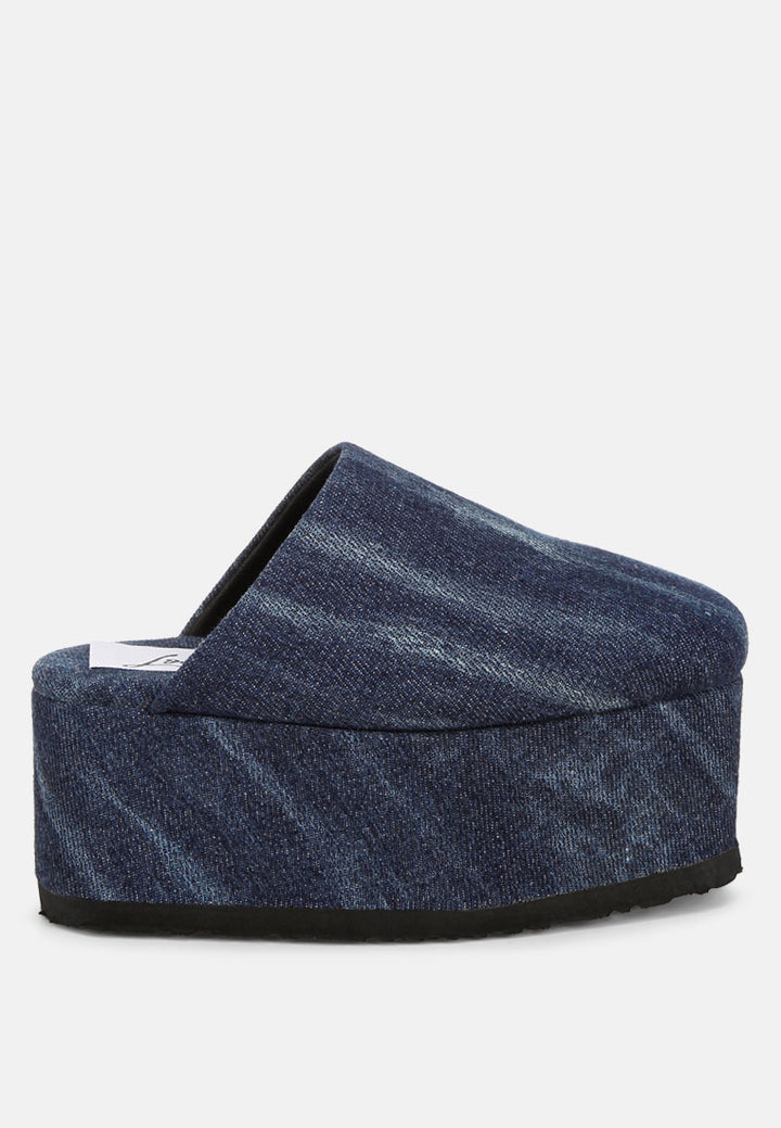 Walkwave Flatform Heel Slip Ons#color_denim