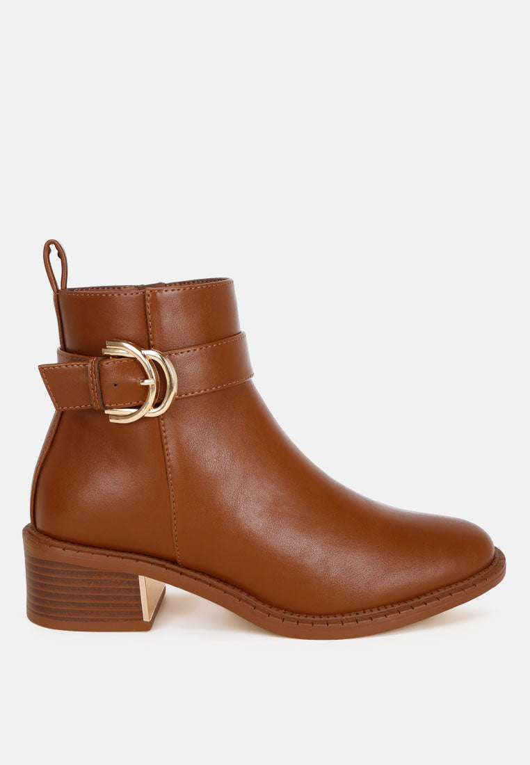 Winifred Harness Detail Block Heel Boots#color_brown-smooth