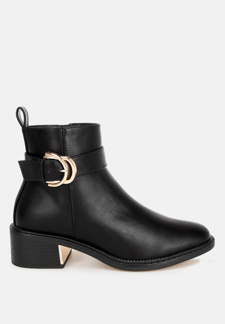 Winifred Harness Detail Block Heel Boots#color_black-smooth