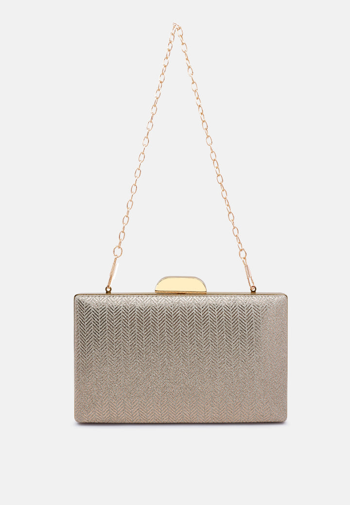 metallic shimmer clutch bag#color_gold