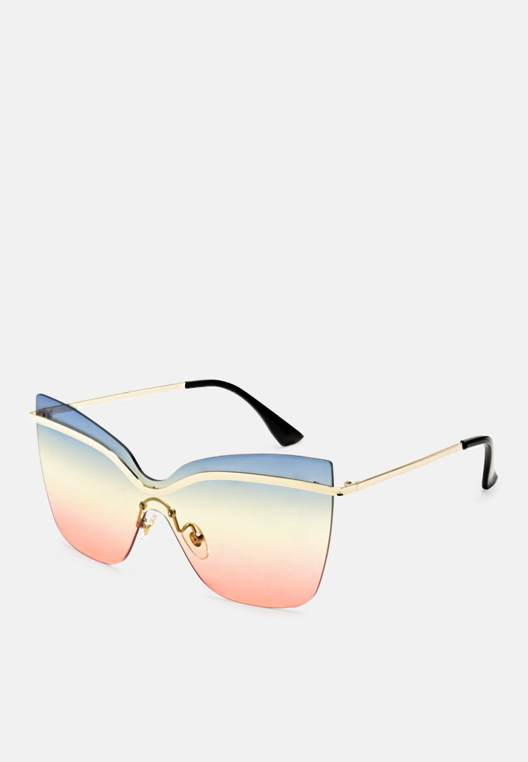 stylized rim cateye sunglasses#color_multi