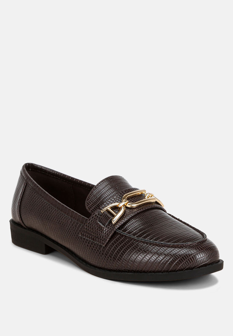 maribel horsebit detail loafers#color_brown-lizard