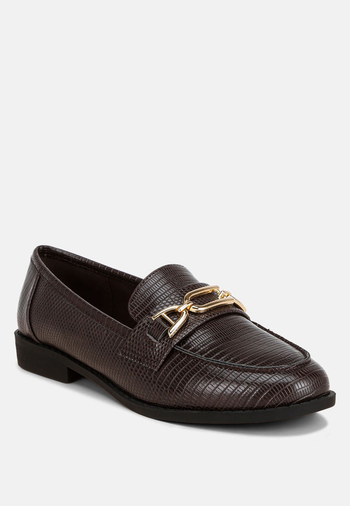 maribel horsebit detail loafers#color_brown-lizard