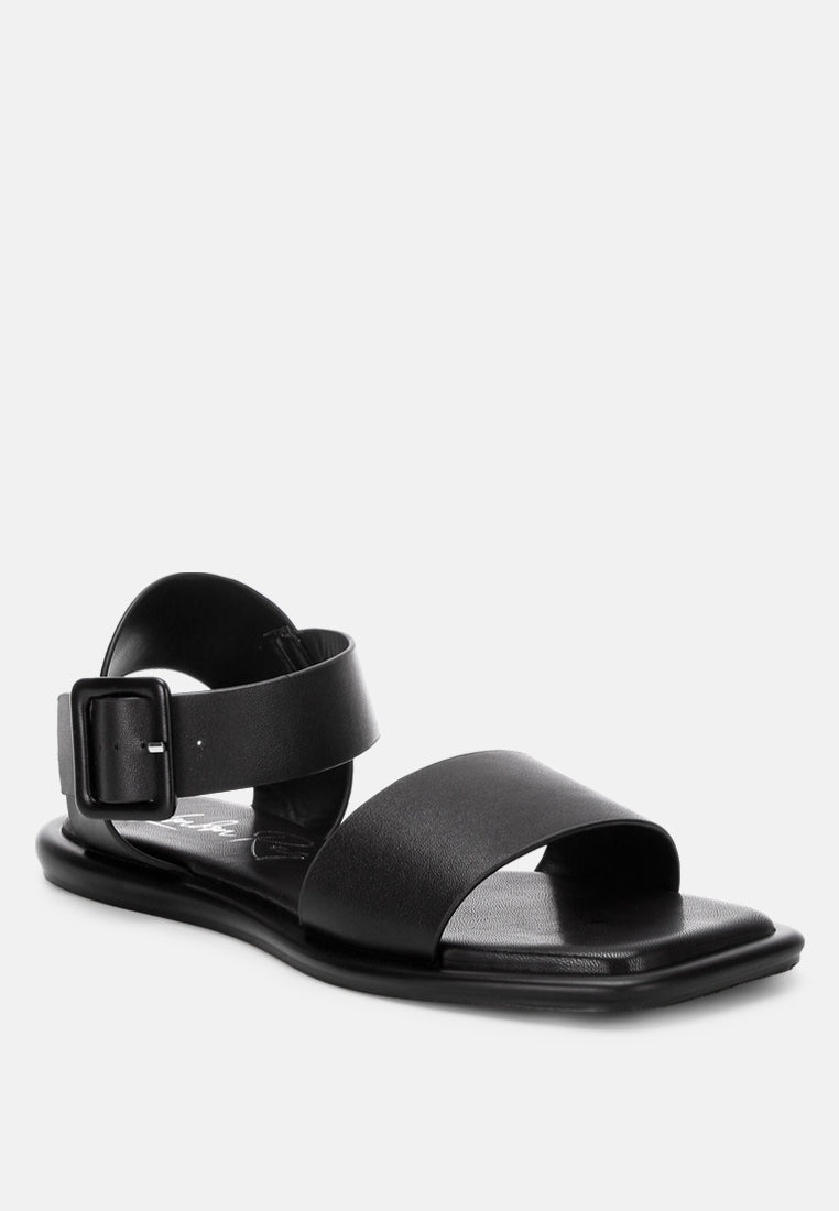 chunky buckle strap flats by ft#color_black