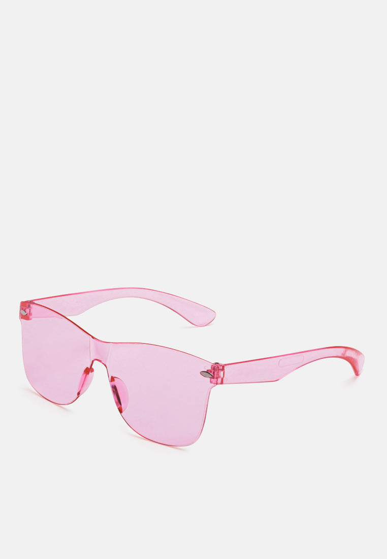 pop binge square frame sunglasses#color_pink