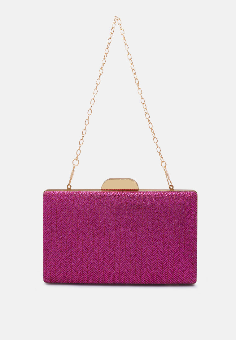 metallic shimmer clutch bag#color_fuchsia