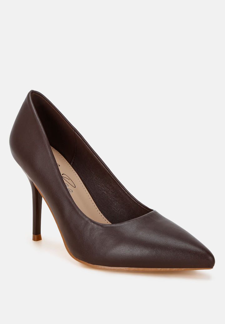 Cassiopa Pointed-Toe Stiletto Pumps#color_brown-smooth