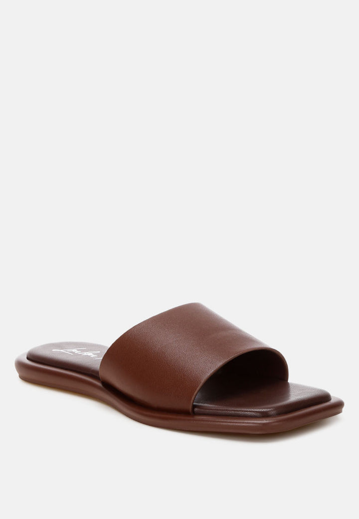 comfortable square toe flats by ft#color_brown