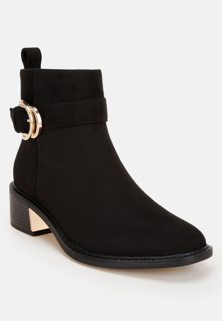 Winifred Harness Detail Block Heel Boots#color_black-suede