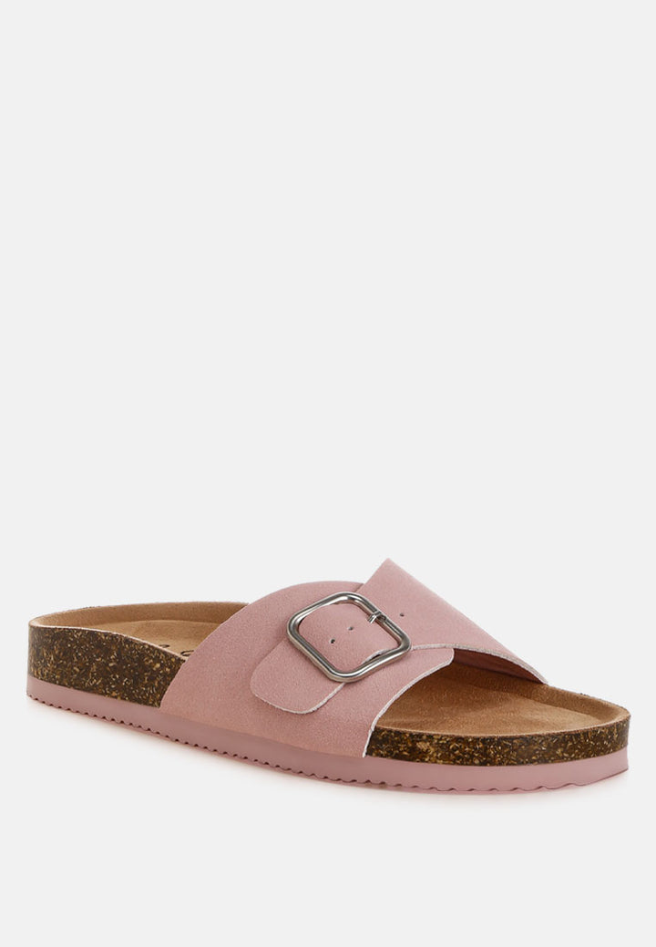 aranda buckled slide-on sandals#color_pink-nubuck-faux-leather