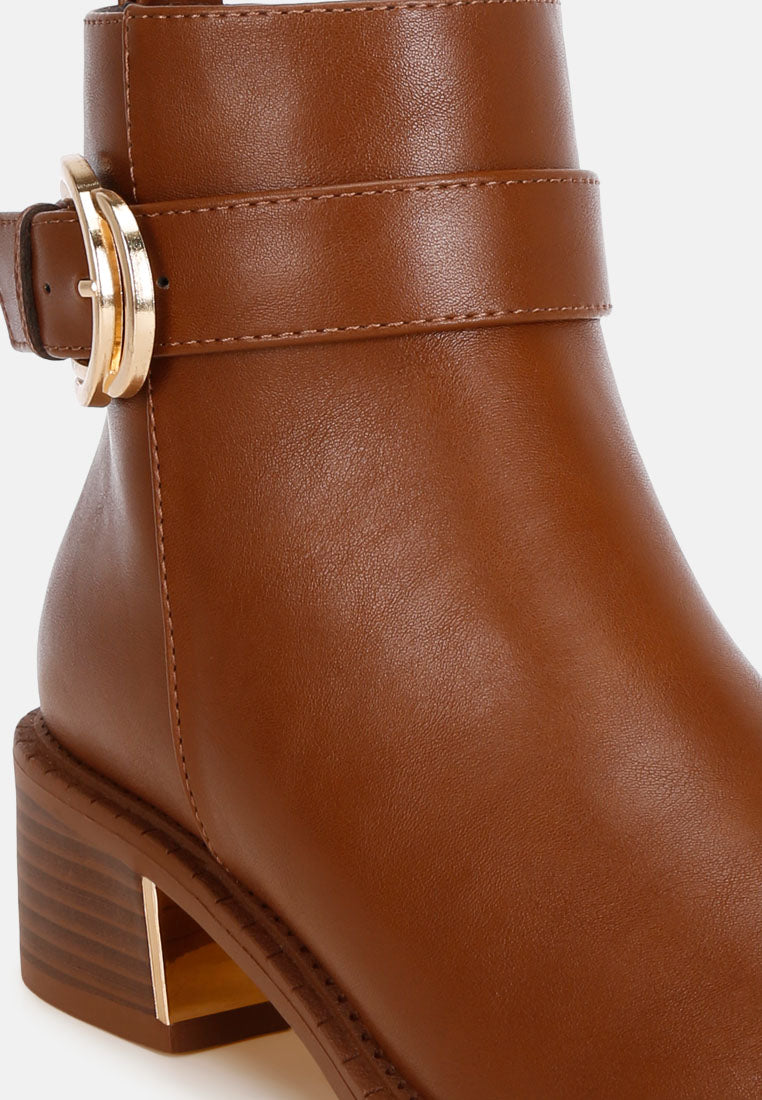 Winifred Harness Detail Block Heel Boots#color_brown-smooth