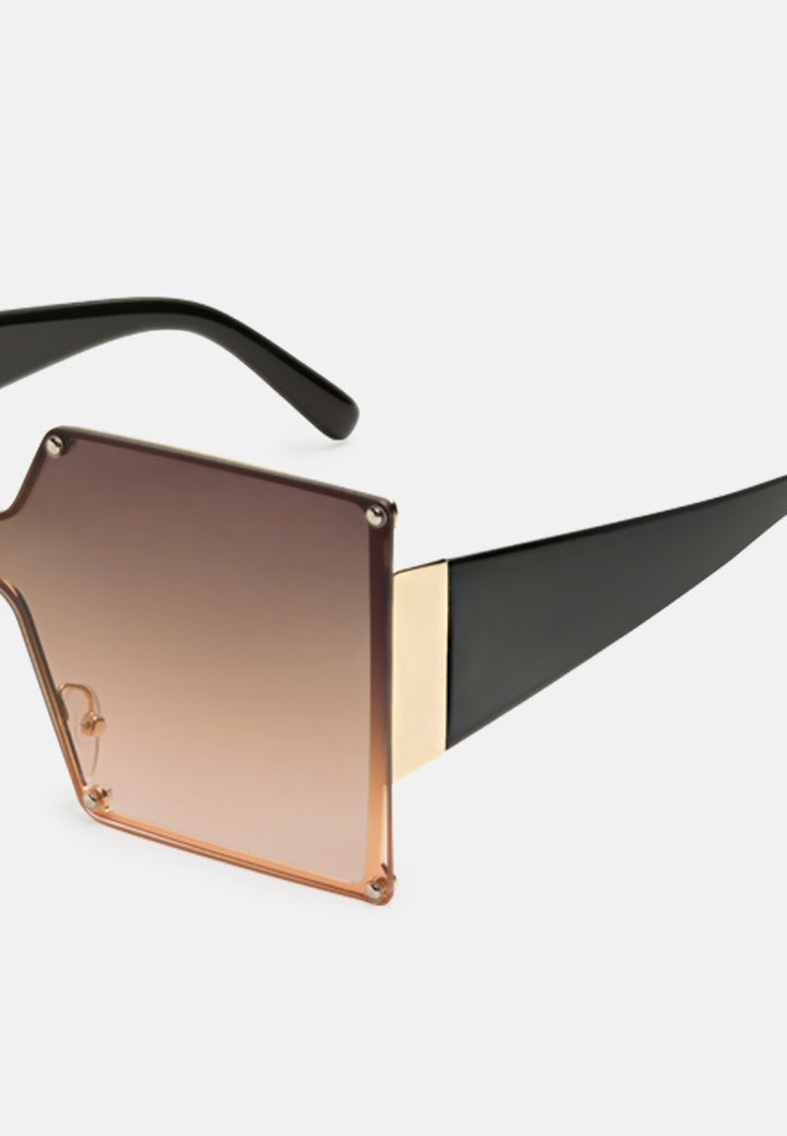 day star oversized square frame sunglasses#color_tan