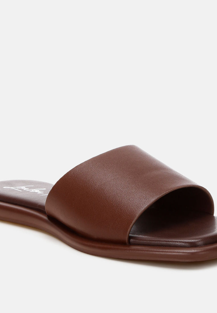 comfortable square toe flats by ft#color_brown