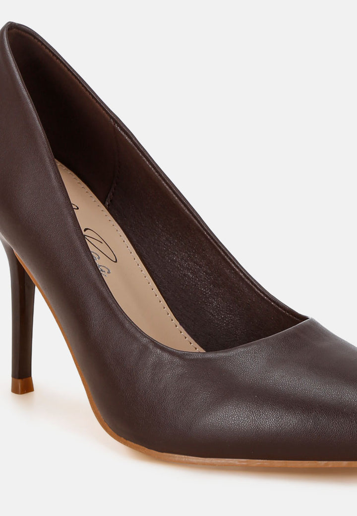 Cassiopa Pointed-Toe Stiletto Pumps#color_brown-smooth