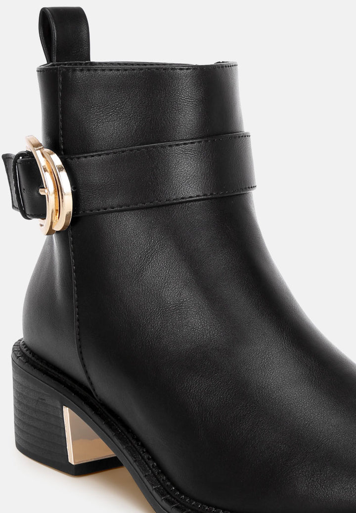 Winifred Harness Detail Block Heel Boots#color_black-smooth