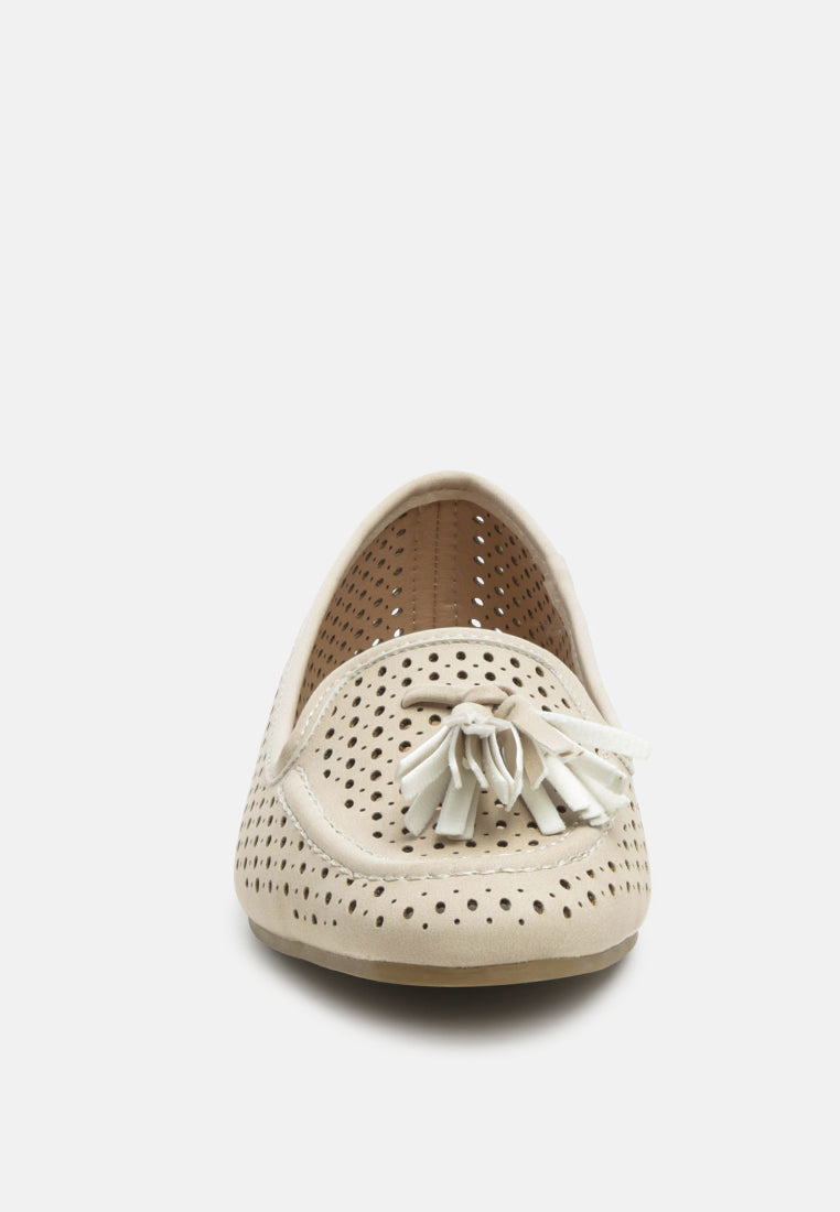 feet nest perforated microfiber loafer#color_nude