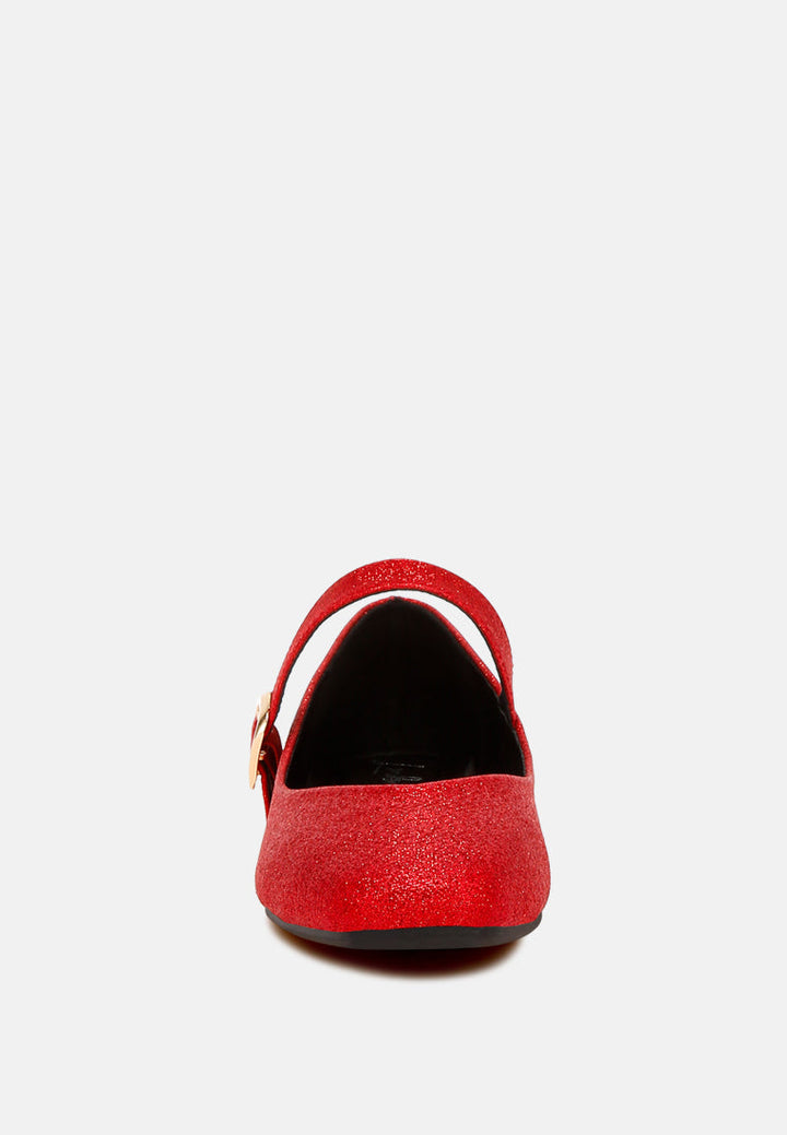 glitter pin buckle ballerinas by rag#colour_red