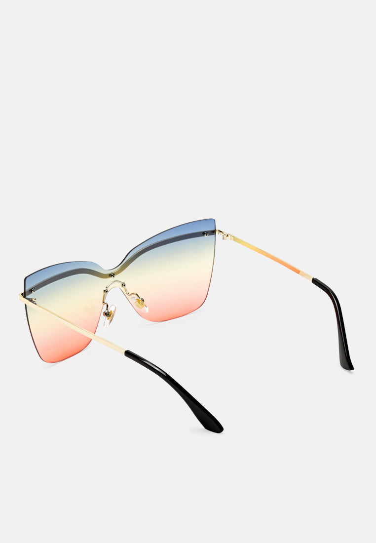 stylized rim cateye sunglasses#color_multi