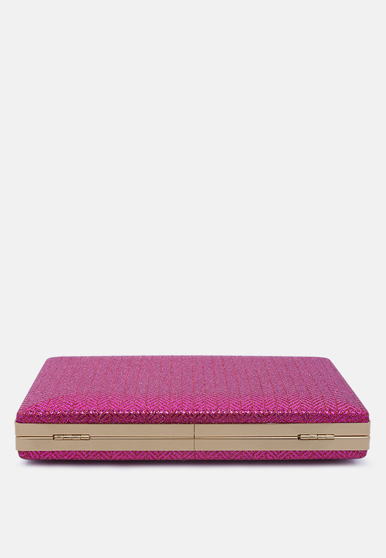 metallic shimmer clutch bag#color_fuchsia