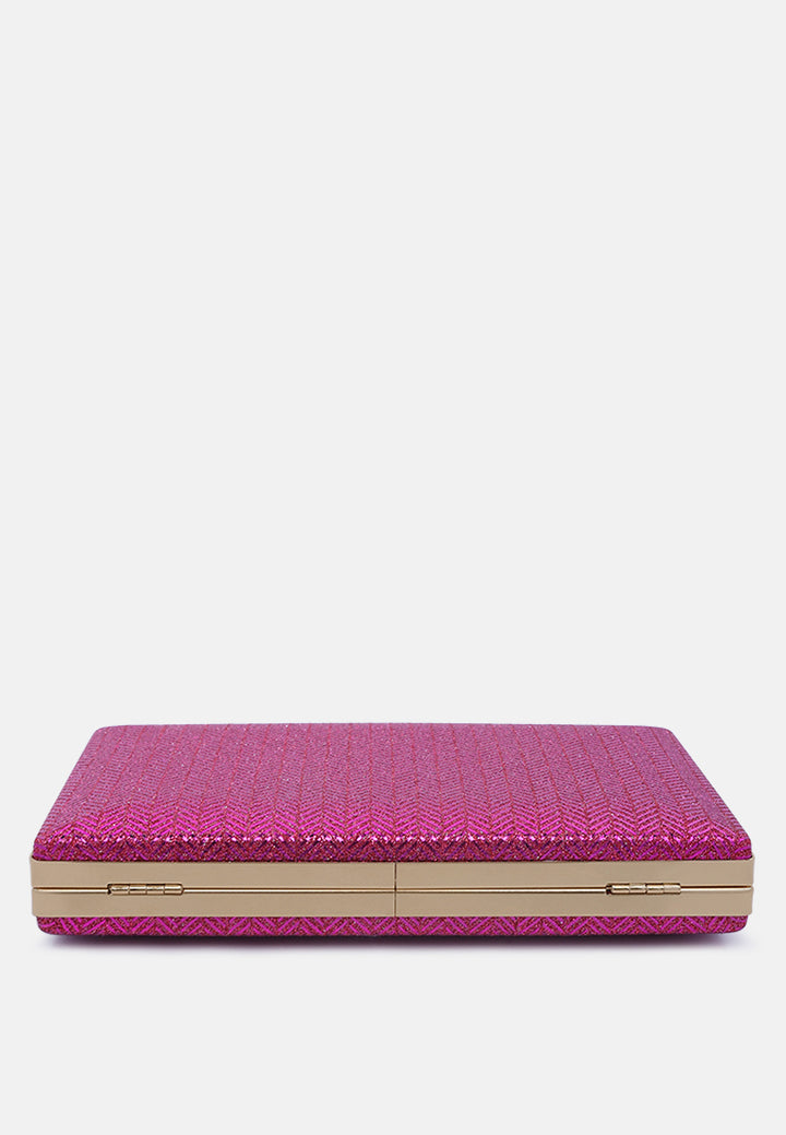 metallic shimmer clutch bag#color_fuchsia