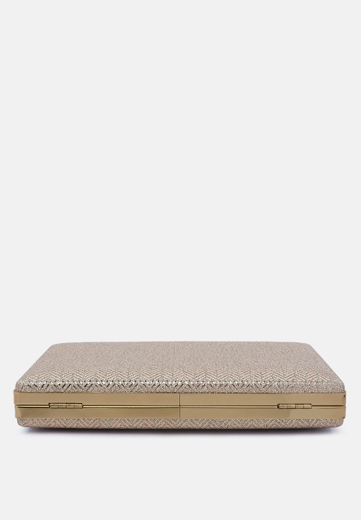 metallic shimmer clutch bag#color_gold