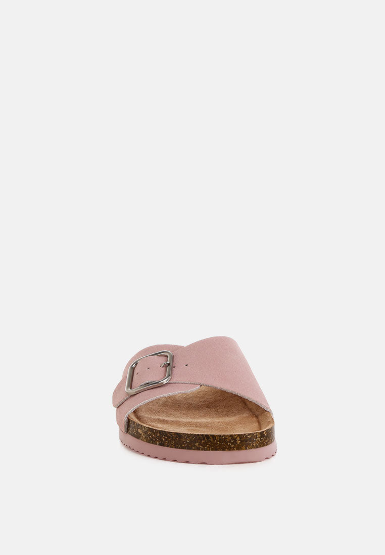 aranda buckled slide-on sandals#color_pink-nubuck-faux-leather