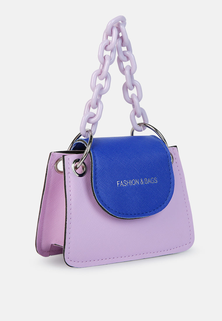 round flap mini statement bag#color_lilac