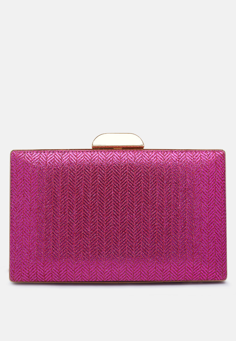 metallic shimmer clutch bag#color_fuchsia