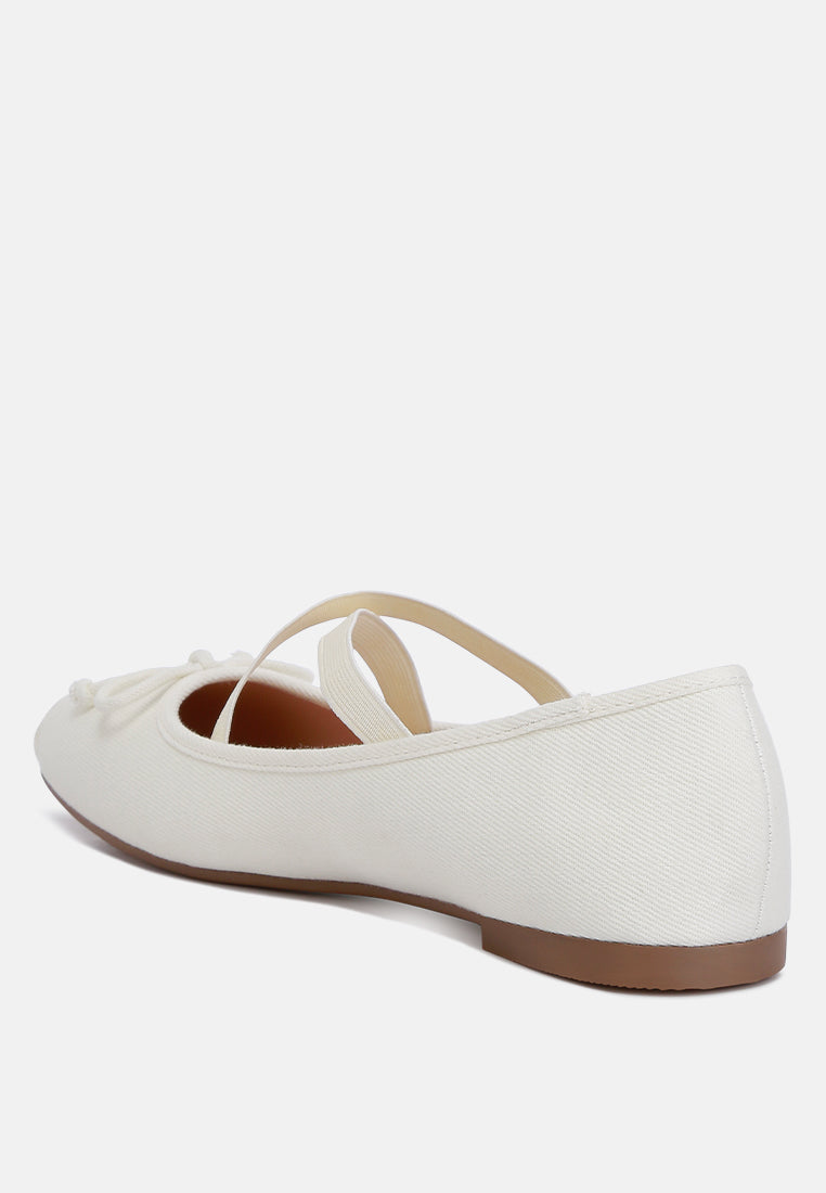 criss cross strap ballet flats by ruw#color_beige