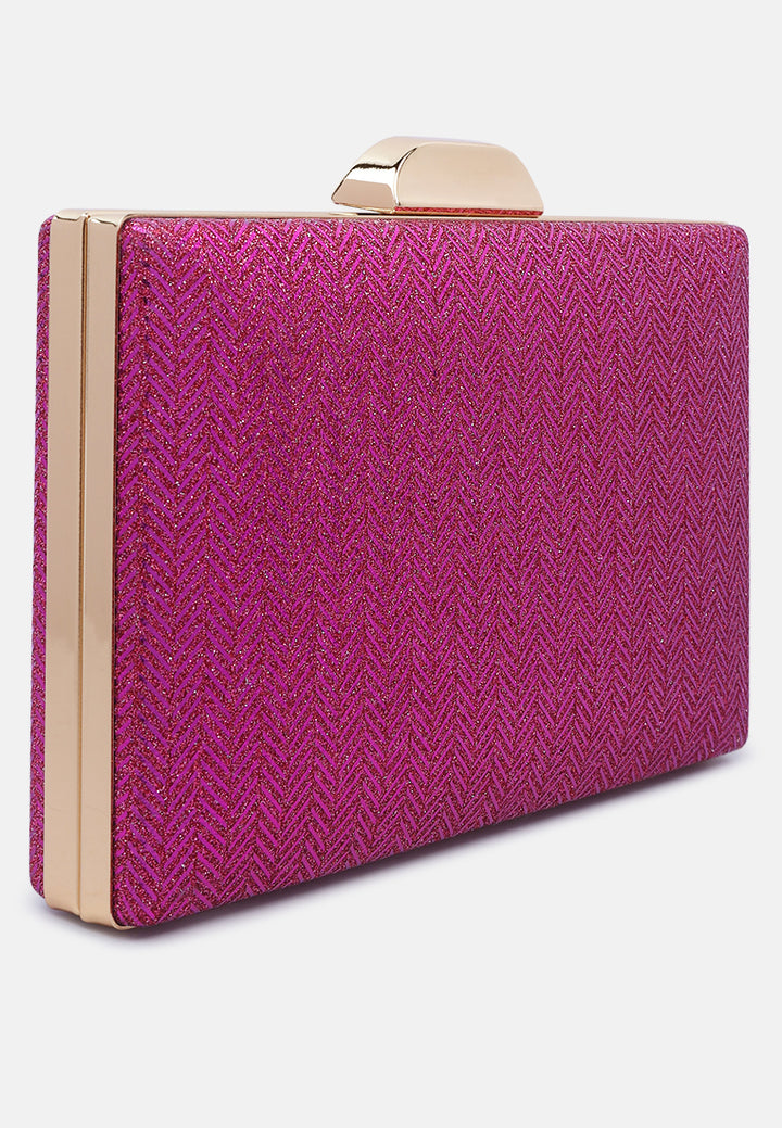 metallic shimmer clutch bag#color_fuchsia