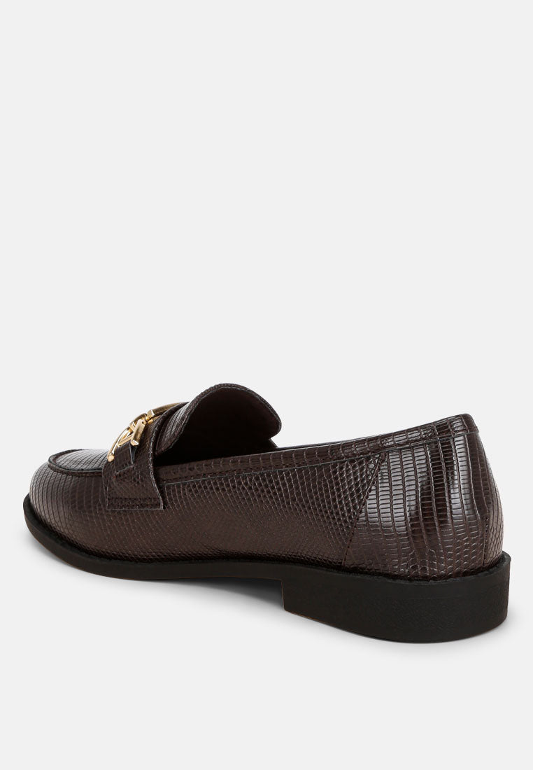 maribel horsebit detail loafers#color_brown-lizard