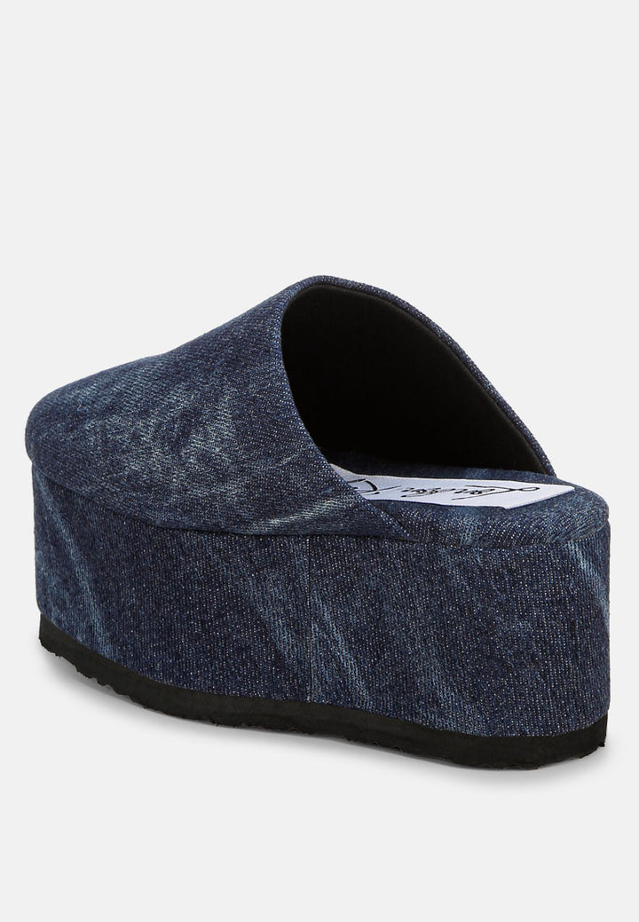 Walkwave Flatform Heel Slip Ons#color_denim