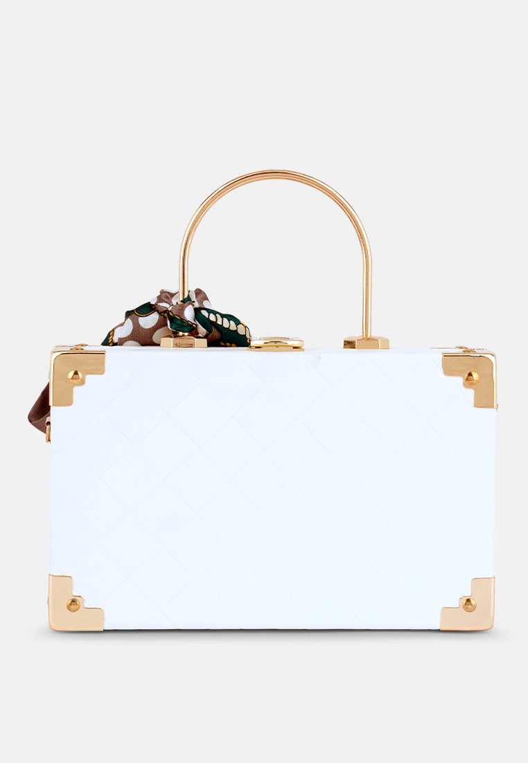 basket weave vintage vanity purse bag#color_white