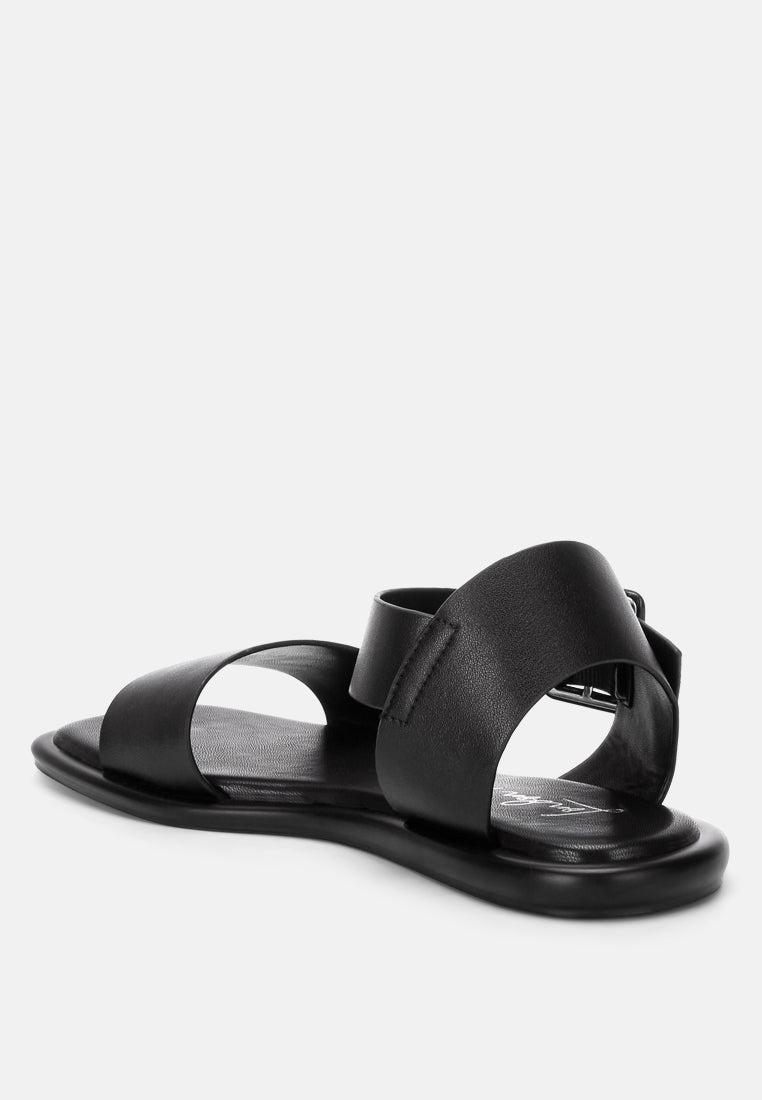 chunky buckle strap flats by ft#color_black