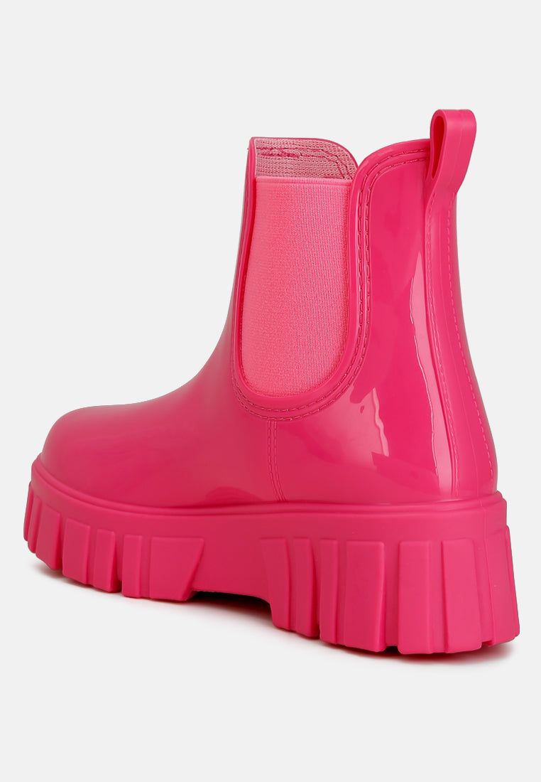chunky chelsea boots by ruw color_fuchsia