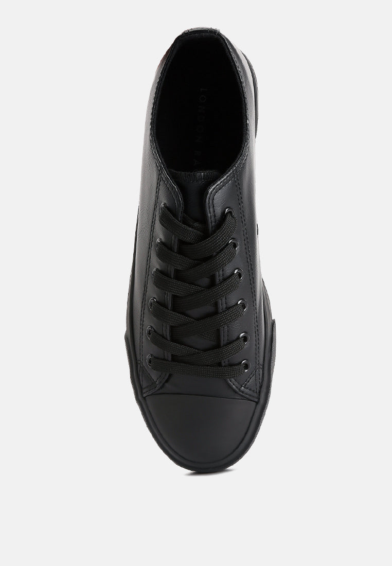 lace up basic sneakers#color_black