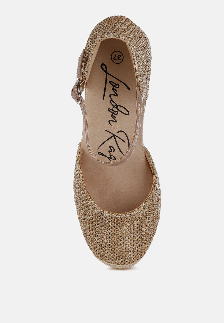 Ozaya Pin Buckle Espadrille Wedge Heels#color_beige