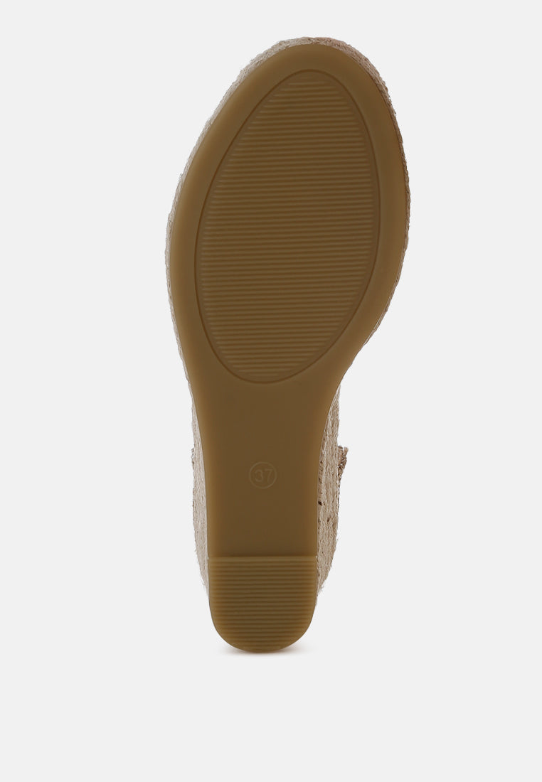 Ozaya Pin Buckle Espadrille Wedge Heels#color_beige