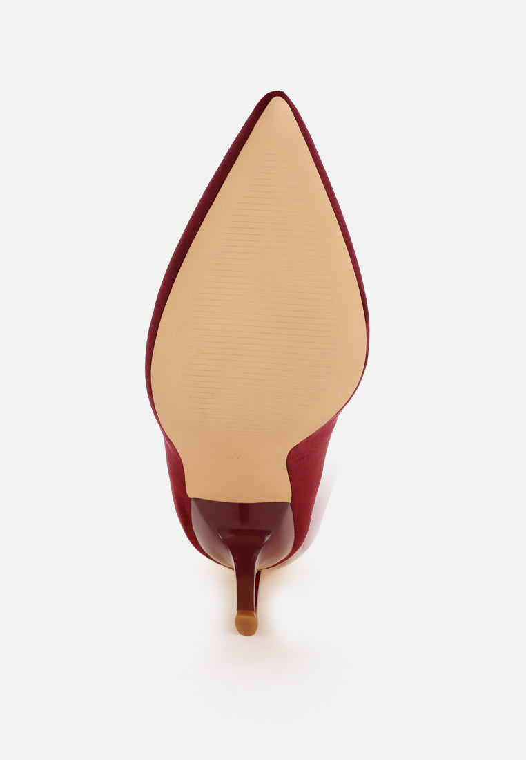 Cassiopa Pointed-Toe Stiletto Pumps#color_dark-red-suede
