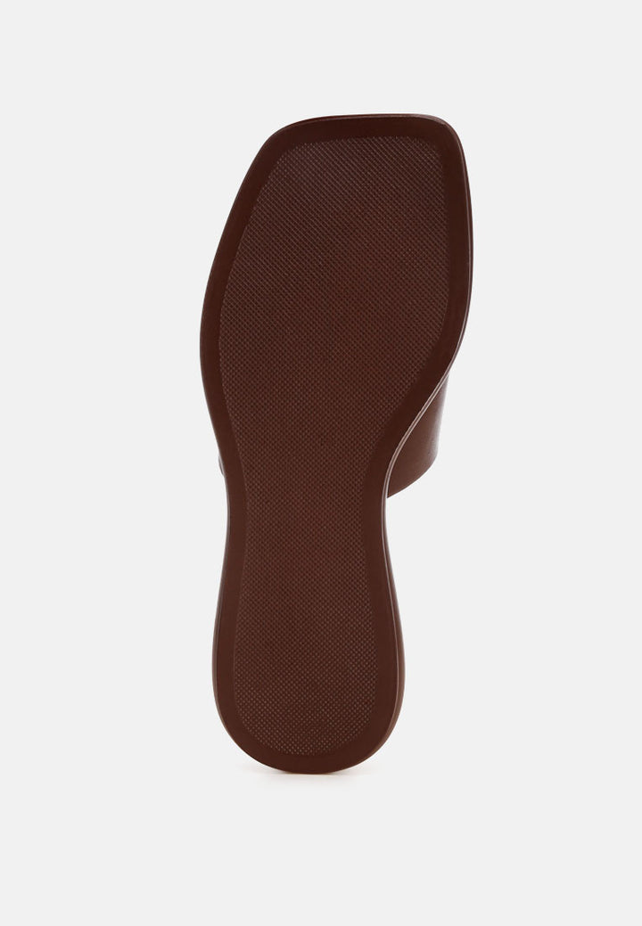 comfortable square toe flats by ft#color_brown