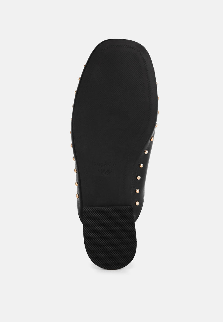 Mackey Studded Flat Mules#color_black