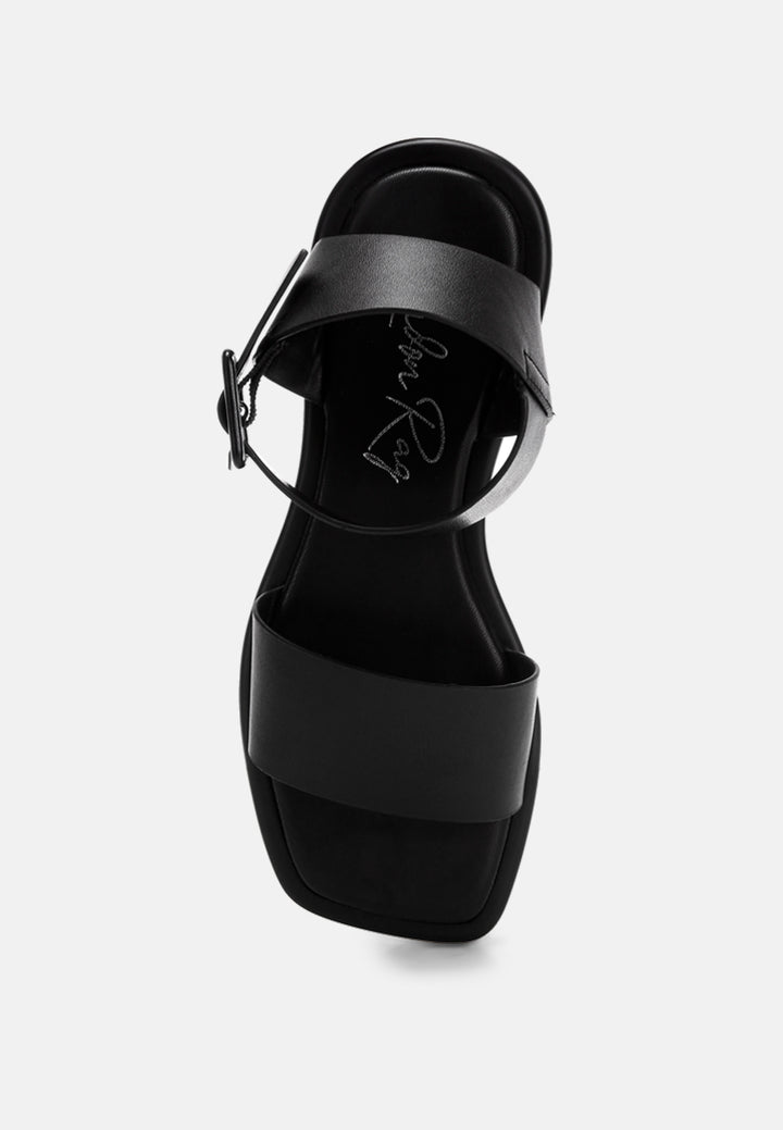 chunky buckle strap flats by ft#color_black