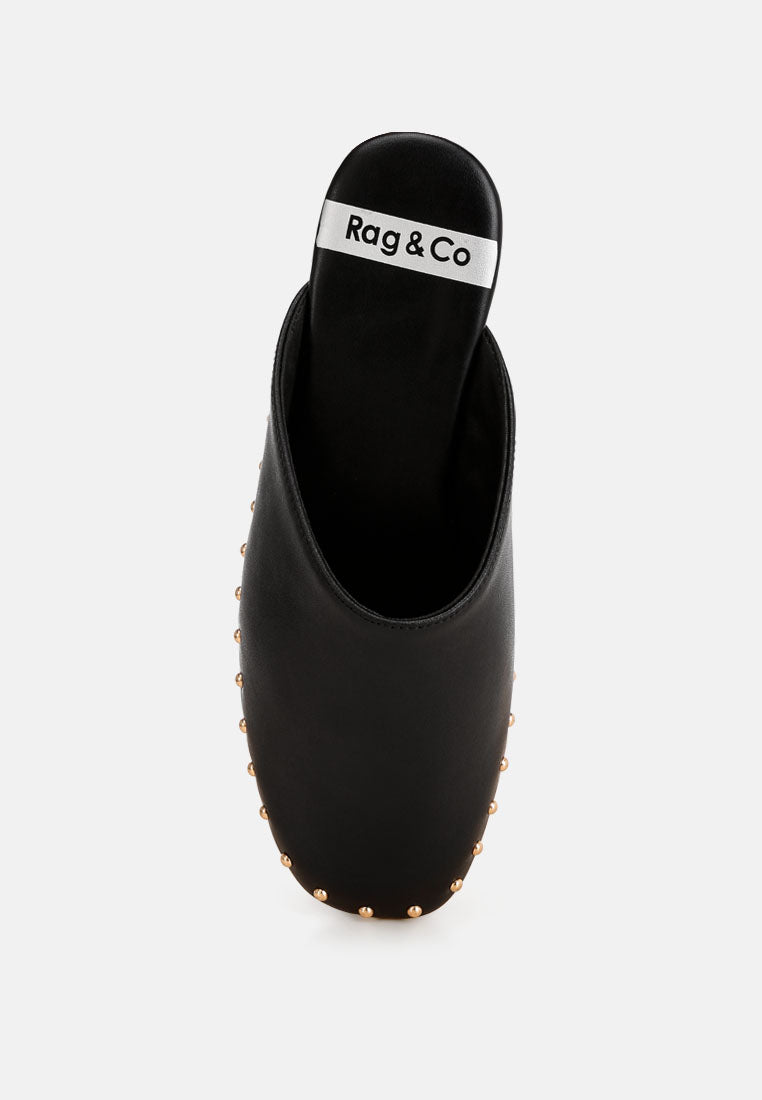 Mackey Studded Flat Mules#color_black