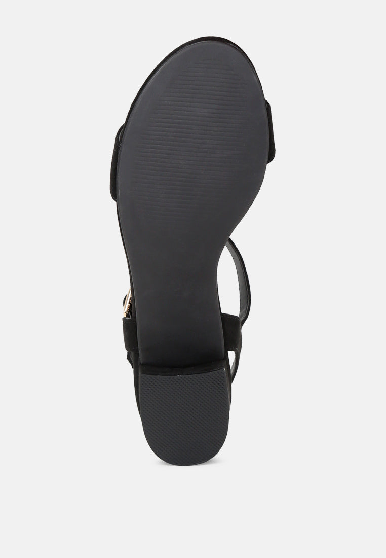 halley ankle strap low heel sandals#color_black