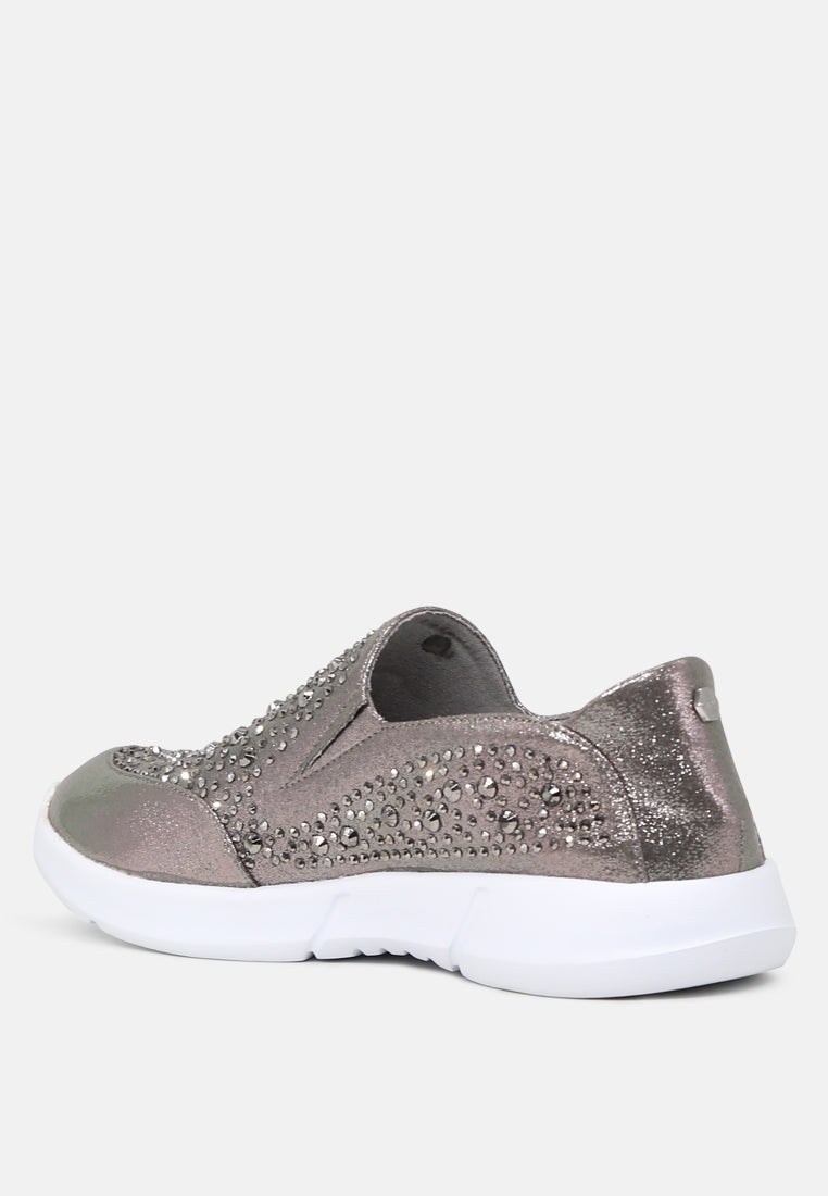 chrissy active - slip-on studded sneakers#color_dark-grey